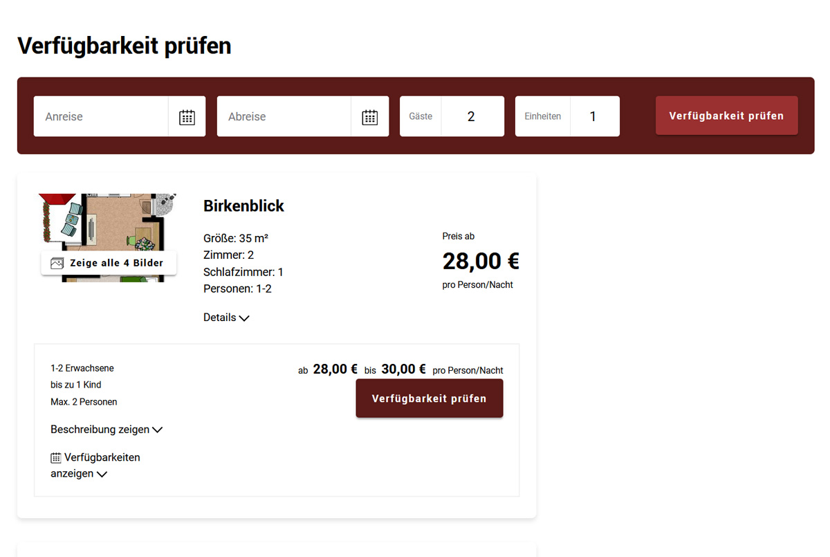 Suchen und Buchen